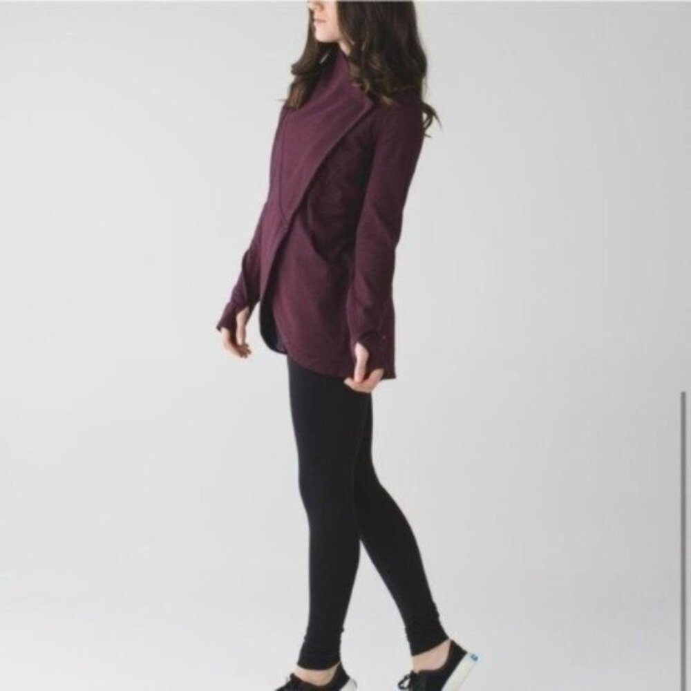 Lululemon That’s a Wrap Purple Fitted Cardigan Sweater